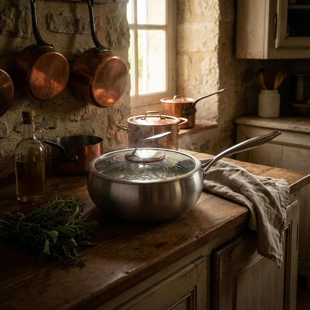Rick Cooks | Stainless Steel Cooking Pot with Non-Stick Surface