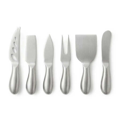 Rick Cooks | Stainless Steel Cheese Knife Set with Matte Titanium Finish