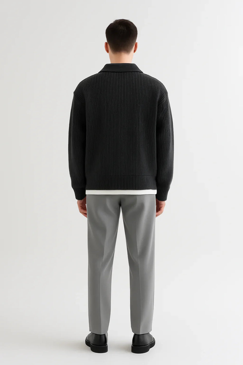 Oversized tröja med dragkedja för män