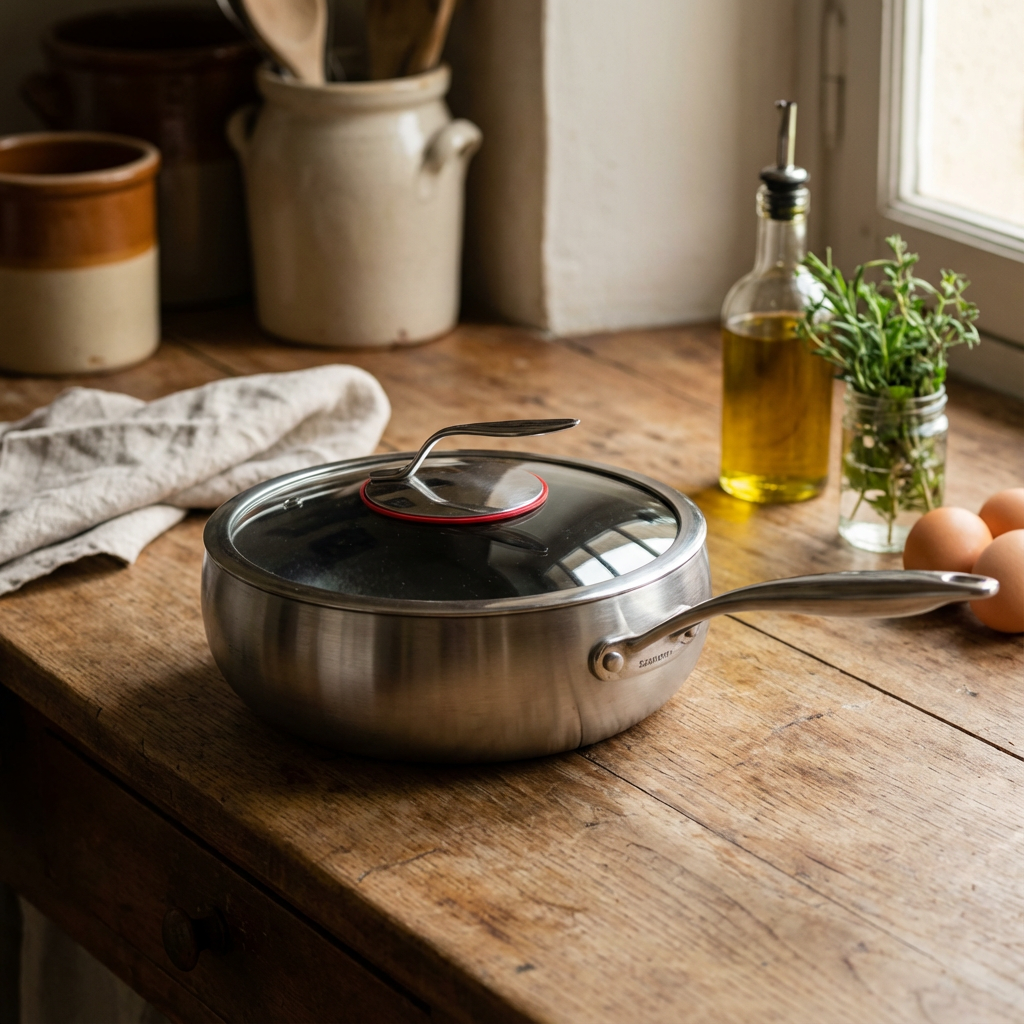 Rick Cooks | Stainless Steel Cooking Pot with Non-Stick Surface