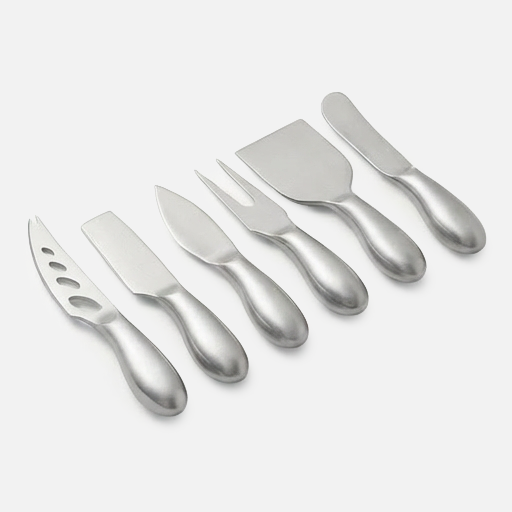 Rick Cooks | Stainless Steel Cheese Knife Set with Matte Titanium Finish