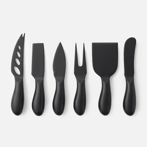 Rick Cooks | Stainless Steel Cheese Knife Set with Matte Titanium Finish