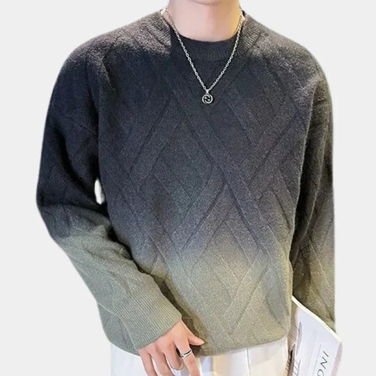 Ombre Rundhalsad tröja för Män | Mönstrad