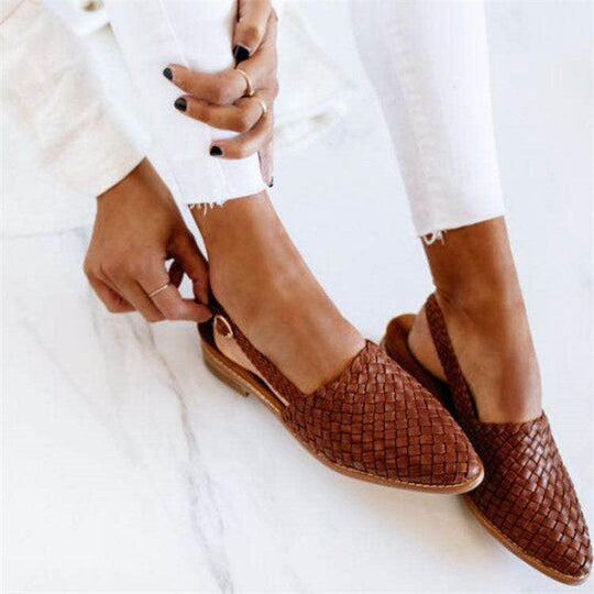 Platta Sandaler med Stängd tå för Kvinnor | Slingback