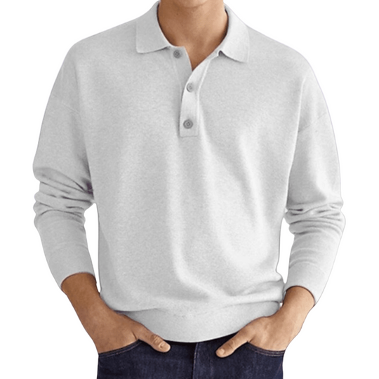 Långärmad Pikétröja med Krage | För Herr 2