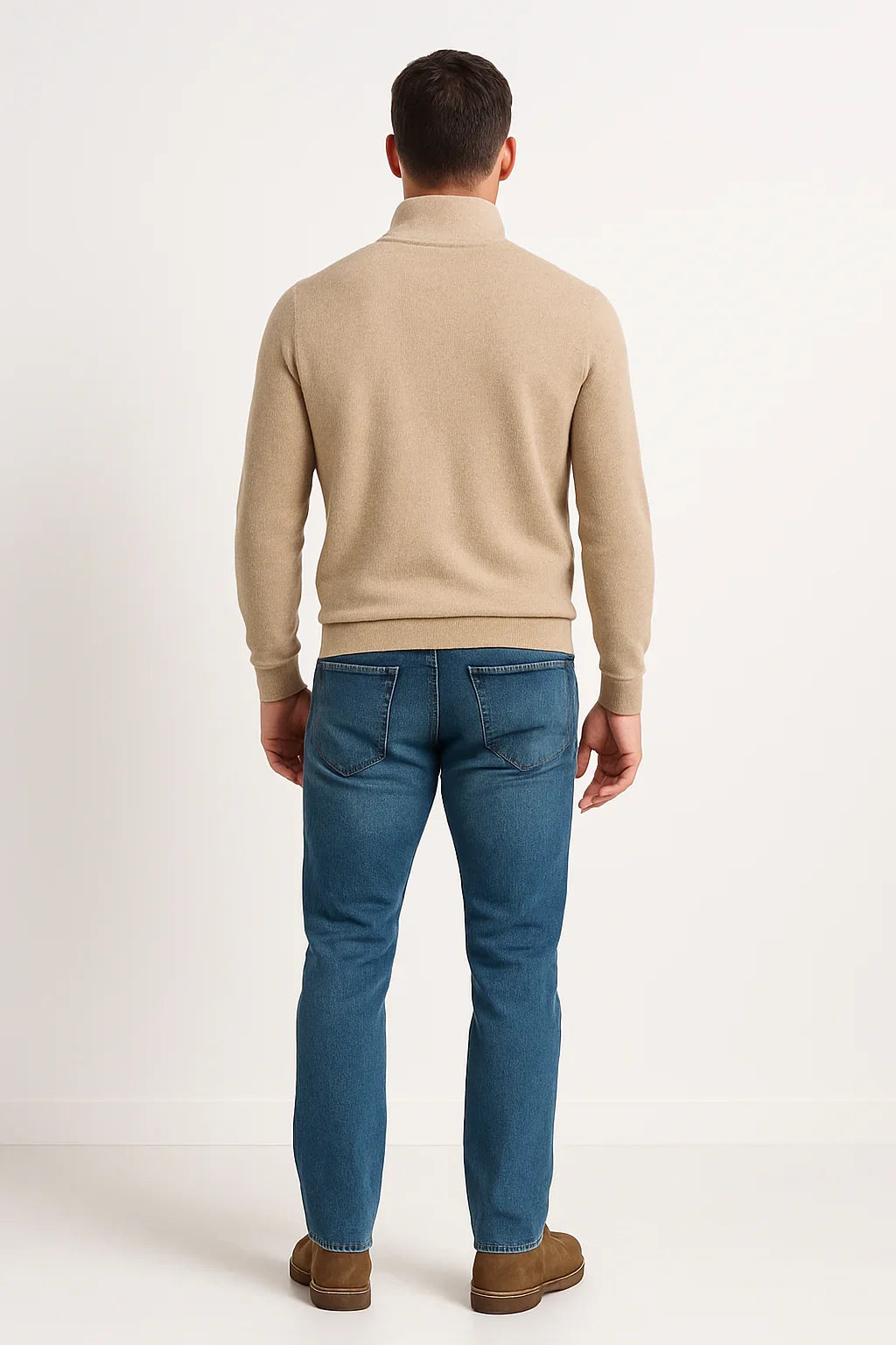 Stilren tröja med dragkedja för män