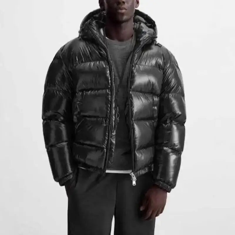 Vadderad Vinterjacka med Huva för Herr | Modern Design 1